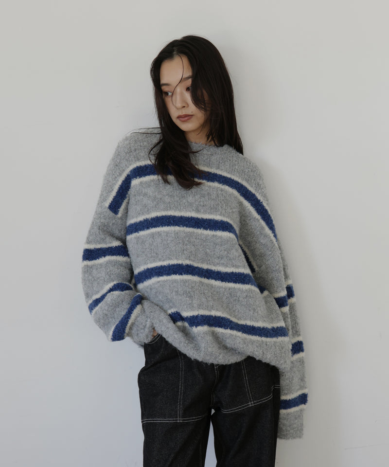 ブークレボーダーニットプルオーバー