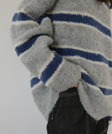 ブークレボーダーニットプルオーバー