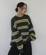 ブークレボーダーニットプルオーバー