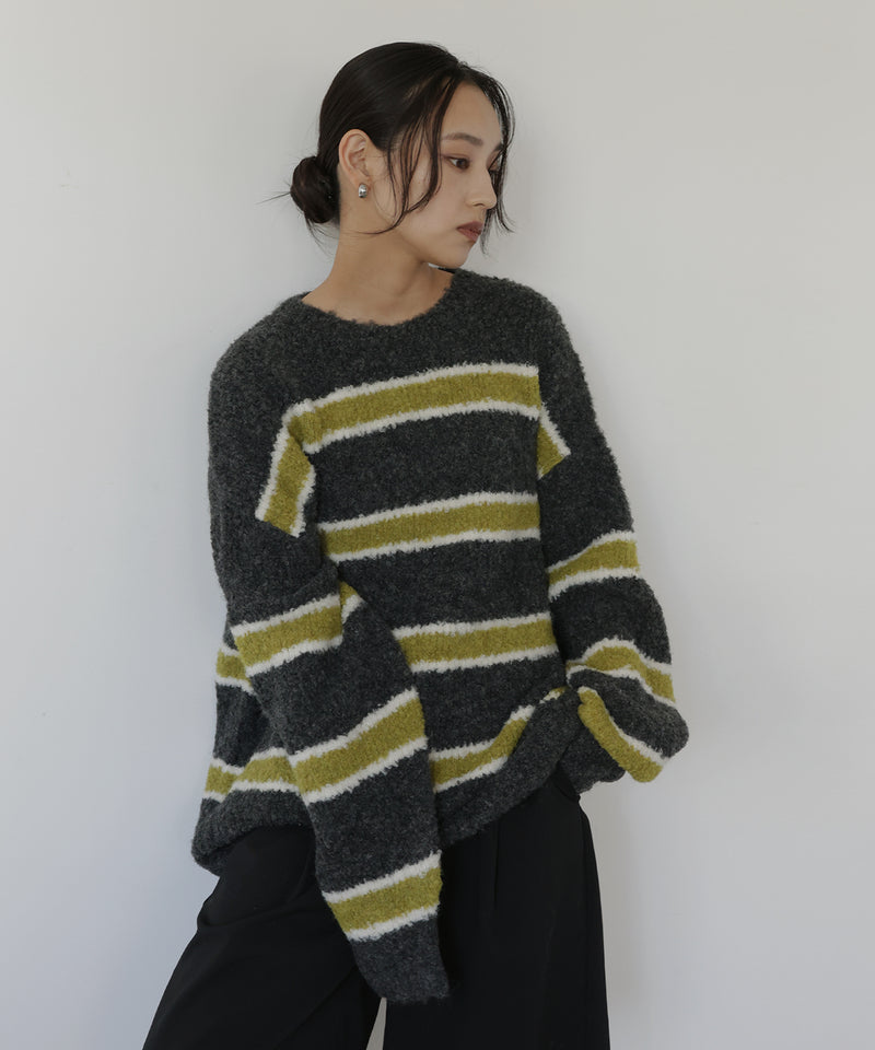 ブークレボーダーニットプルオーバー