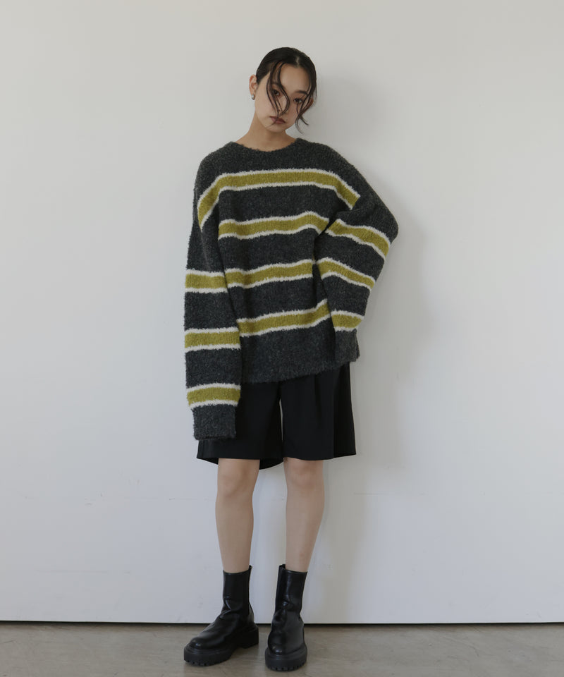 ブークレボーダーニットプルオーバー