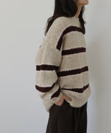 ブークレボーダーニットプルオーバー