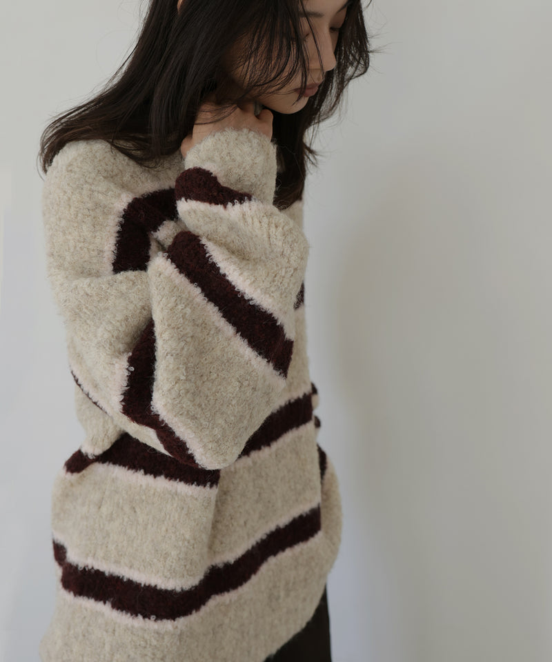 ブークレボーダーニットプルオーバー