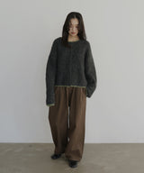 ブークレクルーネックカーディガン