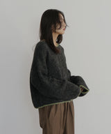 ブークレクルーネックカーディガン