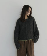 ブークレクルーネックカーディガン