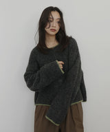 ブークレクルーネックカーディガン