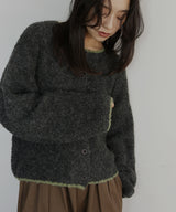 ブークレクルーネックカーディガン