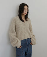 ブークレクルーネックカーディガン