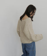 ブークレクルーネックカーディガン