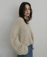 ブークレクルーネックカーディガン