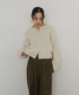 ブークレクルーネックカーディガン