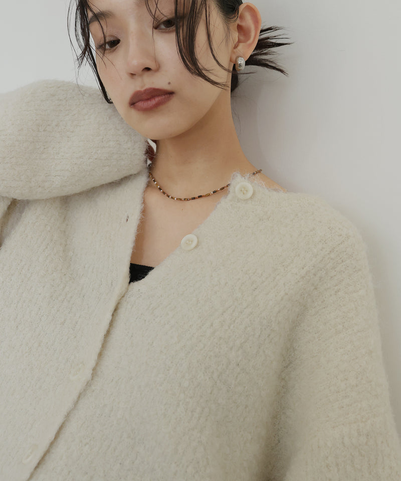 ブークレクルーネックカーディガン