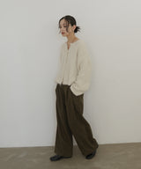 ブークレクルーネックカーディガン