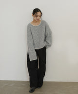 ブークレクルーネックカーディガン