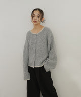 ブークレクルーネックカーディガン