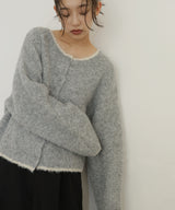 ブークレクルーネックカーディガン