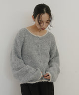 ブークレクルーネックカーディガン