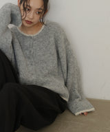 ブークレクルーネックカーディガン