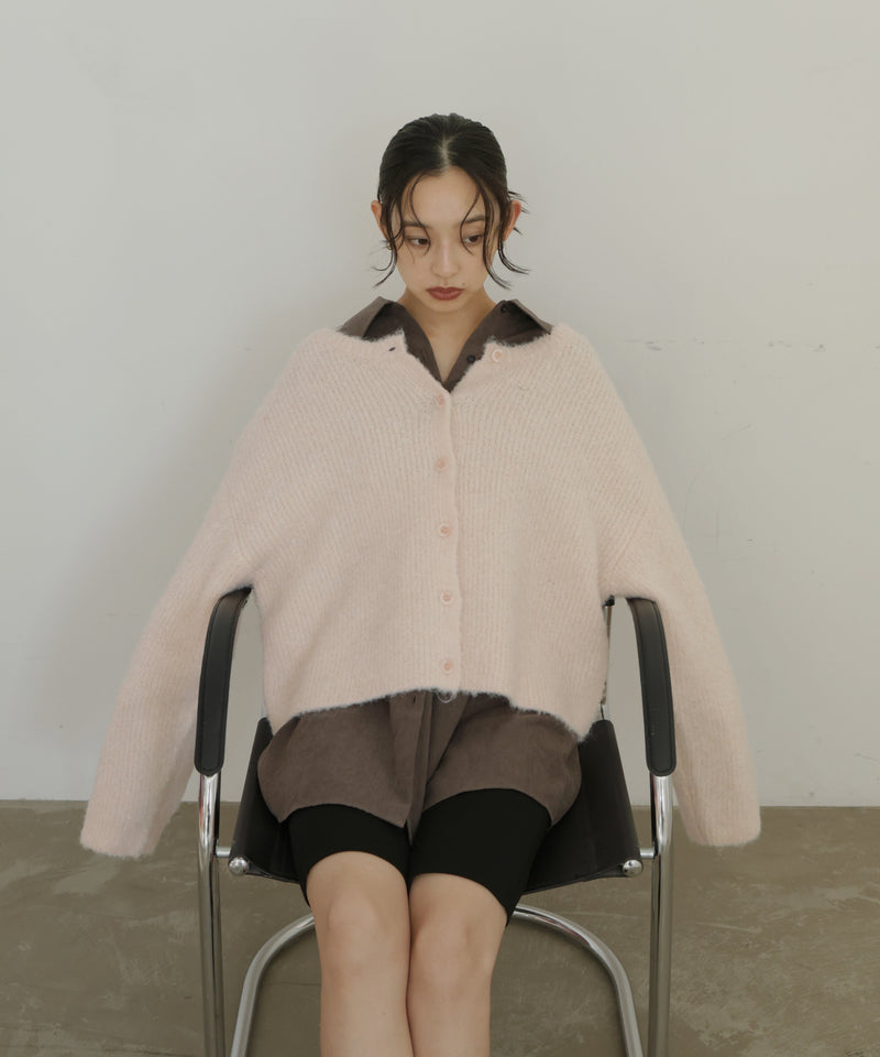 ブークレクルーネックカーディガン