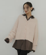 ブークレクルーネックカーディガン