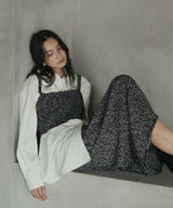 MIXヤーンスラブニットタイトスカート