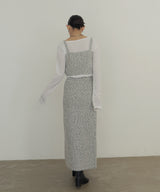 MIXヤーンスラブニットタイトスカート