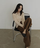 MIXヤーンポロニットカーディガン