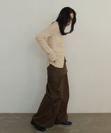 MIXヤーンポロニットカーディガン