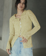 MIXヤーンポロニットカーディガン