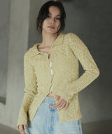 MIXヤーンポロニットカーディガン