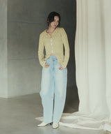 MIXヤーンポロニットカーディガン