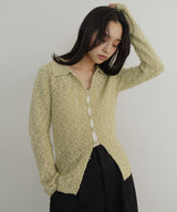 MIXヤーンポロニットカーディガン