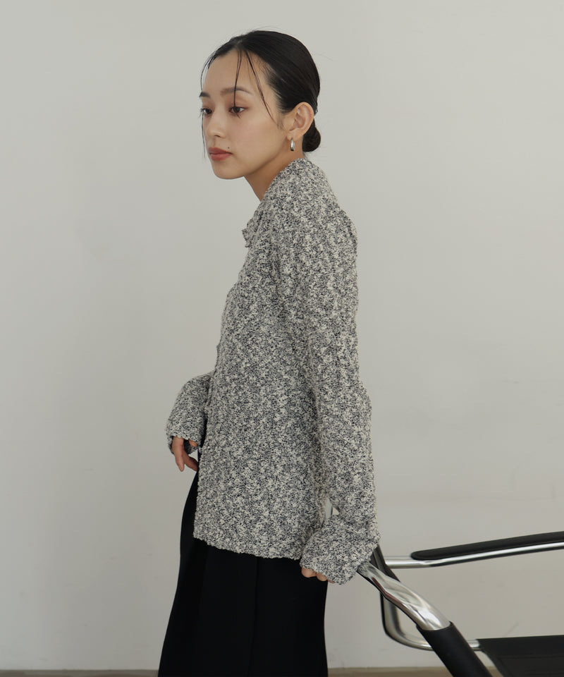 MIXヤーンポロニットカーディガン – hellam