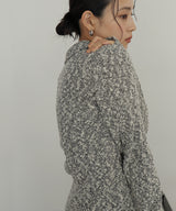 MIXヤーンポロニットカーディガン