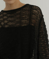 メッシュプルオーバーニット