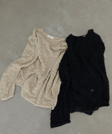 メッシュプルオーバーニット