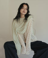 メッシュプルオーバーニット