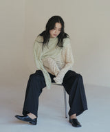 メッシュプルオーバーニット