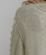 メッシュプルオーバーニット