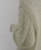 メッシュプルオーバーニット