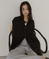 【4月中旬予約商品】オーバーサイズニットジレ