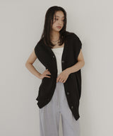 【4月中旬予約商品】オーバーサイズニットジレ