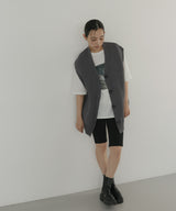 【4月中旬予約商品】オーバーサイズニットジレ