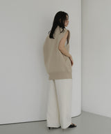 【4月中旬予約商品】オーバーサイズニットジレ