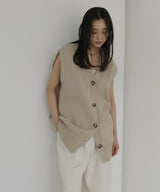 【4月中旬予約商品】オーバーサイズニットジレ