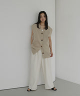 【4月中旬予約商品】オーバーサイズニットジレ