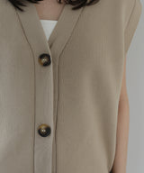 【4月中旬予約商品】オーバーサイズニットジレ