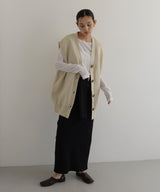 【4月中旬予約商品】オーバーサイズニットジレ