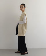 【4月中旬予約商品】オーバーサイズニットジレ